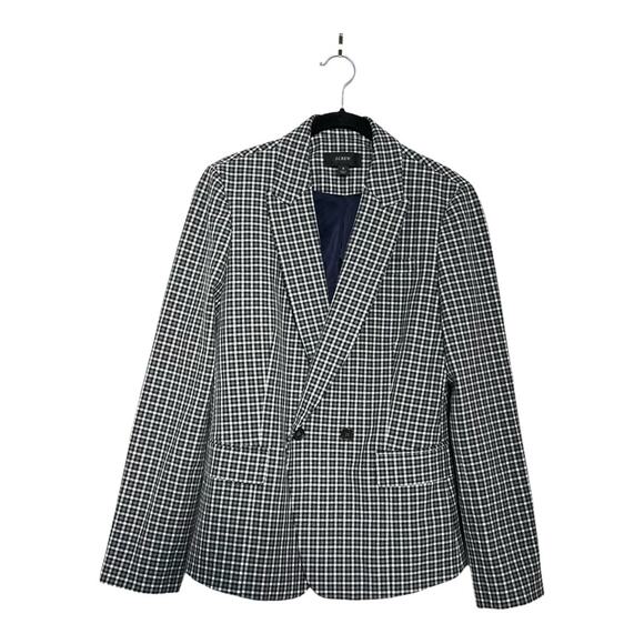 J.Crew Lady Blazer in Gingham Print Size 8 - Picture 1 of 5
